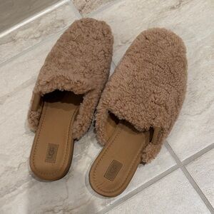 UGG Tan Shearling Mules